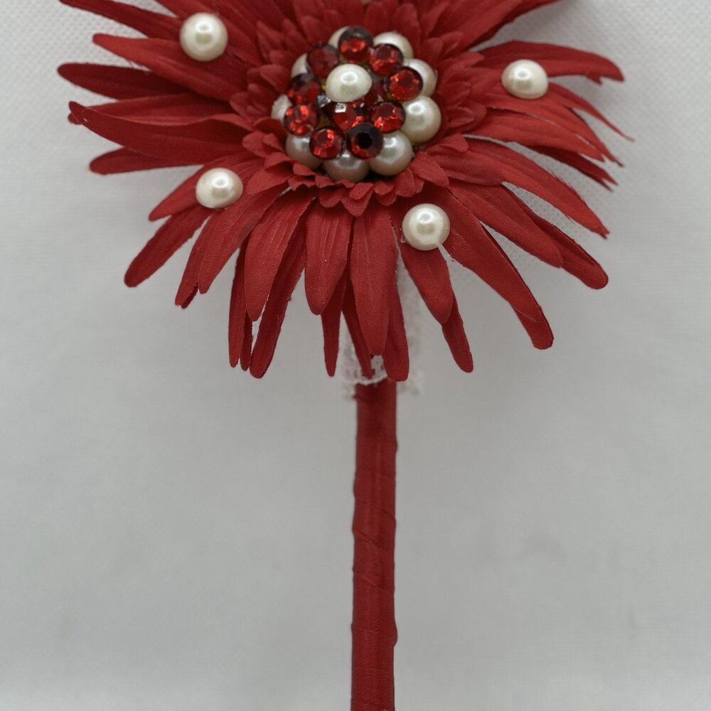 Red Gerbera Flower Journal Writing Pen (R1) - Picture 4 of 5